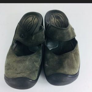 Keen Gray Slip On Close Toe Mule Sandals